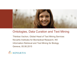 Ontologies, Data Curation and Text Mining