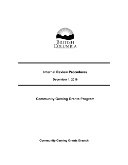 Internal Review Procedures - Province of British Columbia