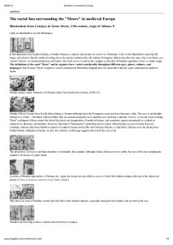 The racial fuss surrounding the "Moors" in medieval Europe