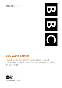 BBC World Service - National Audit Office