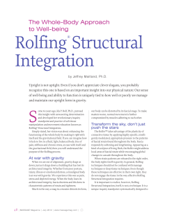 Rolfing&reg; Structural Integration - Rolf Institute of Structural Integration