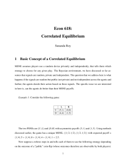 Econ 618: Correlated Equilibrium