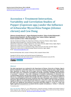 Accession &times; Treatment Interaction, Variability