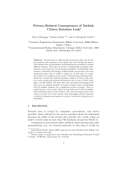 Privacy-Related Consequences of Turkish Citizen