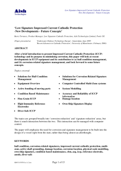 `Low Signature Impressed Current Cathodic Protection