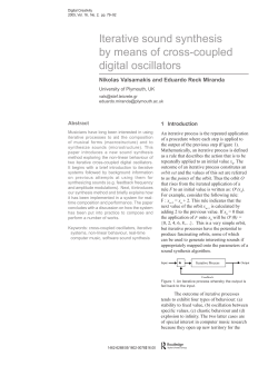 Iterative sound synthesis by means of cross