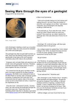 Seeing Mars through the eyes of a geologist