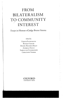 from bilateralism to community interest