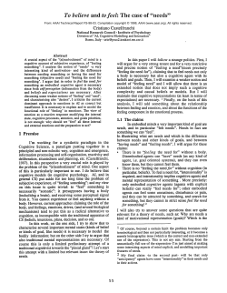 To Believe and to Feel: The Case of "Needs"