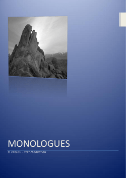 monologues - Ms Paine`s Classroom