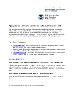 Applying for a Driver`s License or State