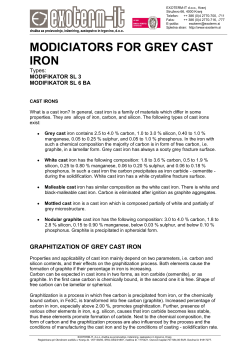 modiciators for grey cast iron - EXOTERM