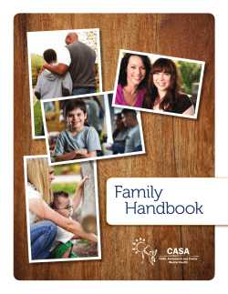 CASA Family Handbook - CASA Child, Adolescent and Family