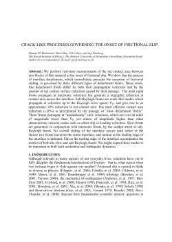 DETACHMENT WAVES AND THE ONSET OF FRICTIONAL SLIP