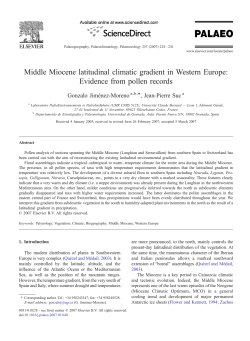 Middle Miocene latitudinal climatic gradient in Western Europe