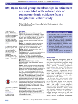 Social group memberships in retirement are associated