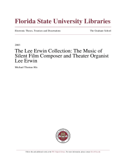 The Lee Erwin Collection: The Music of Silent Film Composer and