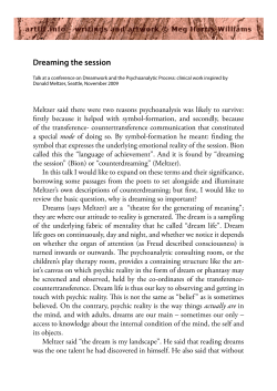 Dreaming the session - Meg Harris Williams