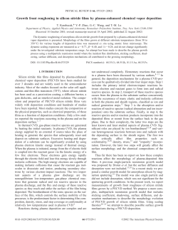 Growth front roughening in silicon nitride films by plasma
