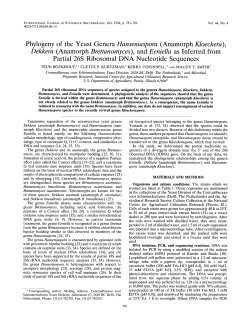 Dekkera - International Journal of Systematic and Evolutionary