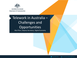 Telework in Australia &ndash; Challenges and Opportunities