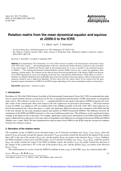 Rotation matrix from the mean dynamical equator and equinox at