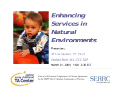 Enhancing Services in Natural Environments