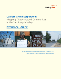 California Unincorporated: Mapping Disadvantaged