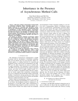 Inheritance in the Presence of Asynchronous Method Calls