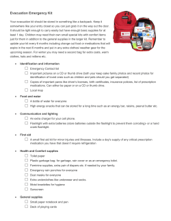 Evacuation kit - Ramsey County