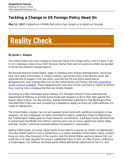 Tackling a Change in US Foreign Policy Head On