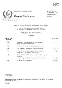 Official record of the one hundredth Plenary Meeting