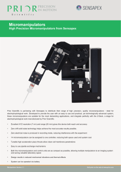 Micromanipulators - Prior Scientific