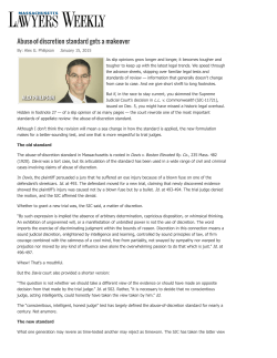 Abuse-of-discretion standard gets a makeover