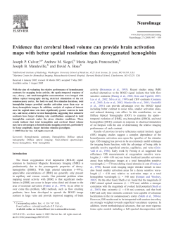 Evidence that cerebral blood volume can provide brain activation