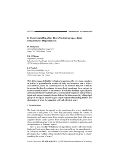 Is There Something Out There? Inferring Space from Sensorimotor