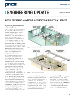 PRICE Room Pressure Monitors July 2016