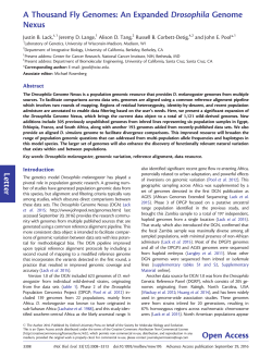 A Thousand Fly Genomes: An Expanded