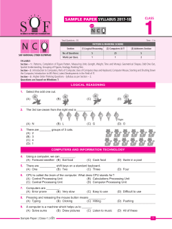 SAMPLE PAPER SYLLABUS 2017-18