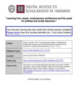 learning from utopia - Digital Access to Scholarship at Harvard
