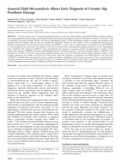 Synovial fluid microanalysis allows early diagnosis of ceramic hip