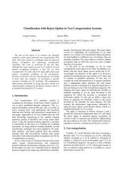 Classification with Reject Option in Text - PRA Lab