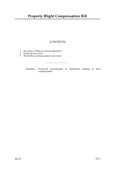 Property Blight Compensation Bill
