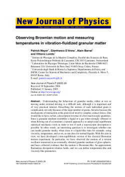 Observing Brownian motion and measuring temperatures in