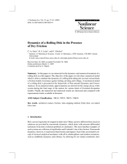 Dynamics of a Rolling Disk in the Presence of Dry Friction