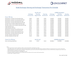 Nodal Exchange Clearing and Exchange