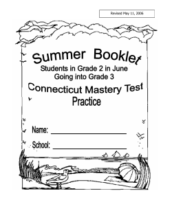 Revised May 11, 2006 - Bristol Public Schools