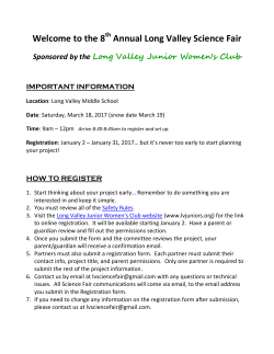 2017 Science Fair FAQ - Long Valley Junior Women`s Club