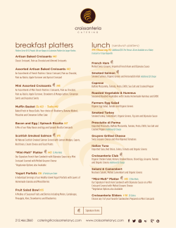 lunch breakfast platters