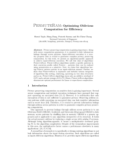 PermuteRam: Optimizing Oblivious Computation for Efficiency